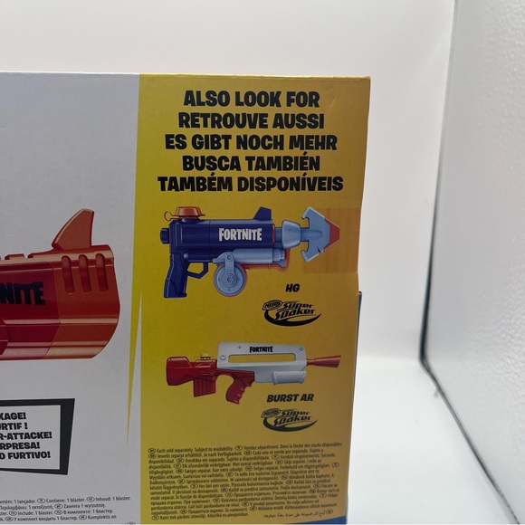 Fortnite HC Nerf Gun Supersoaker Water Gun Pistol Orange Hasbro 2021 NIB - Picture 7 of 10